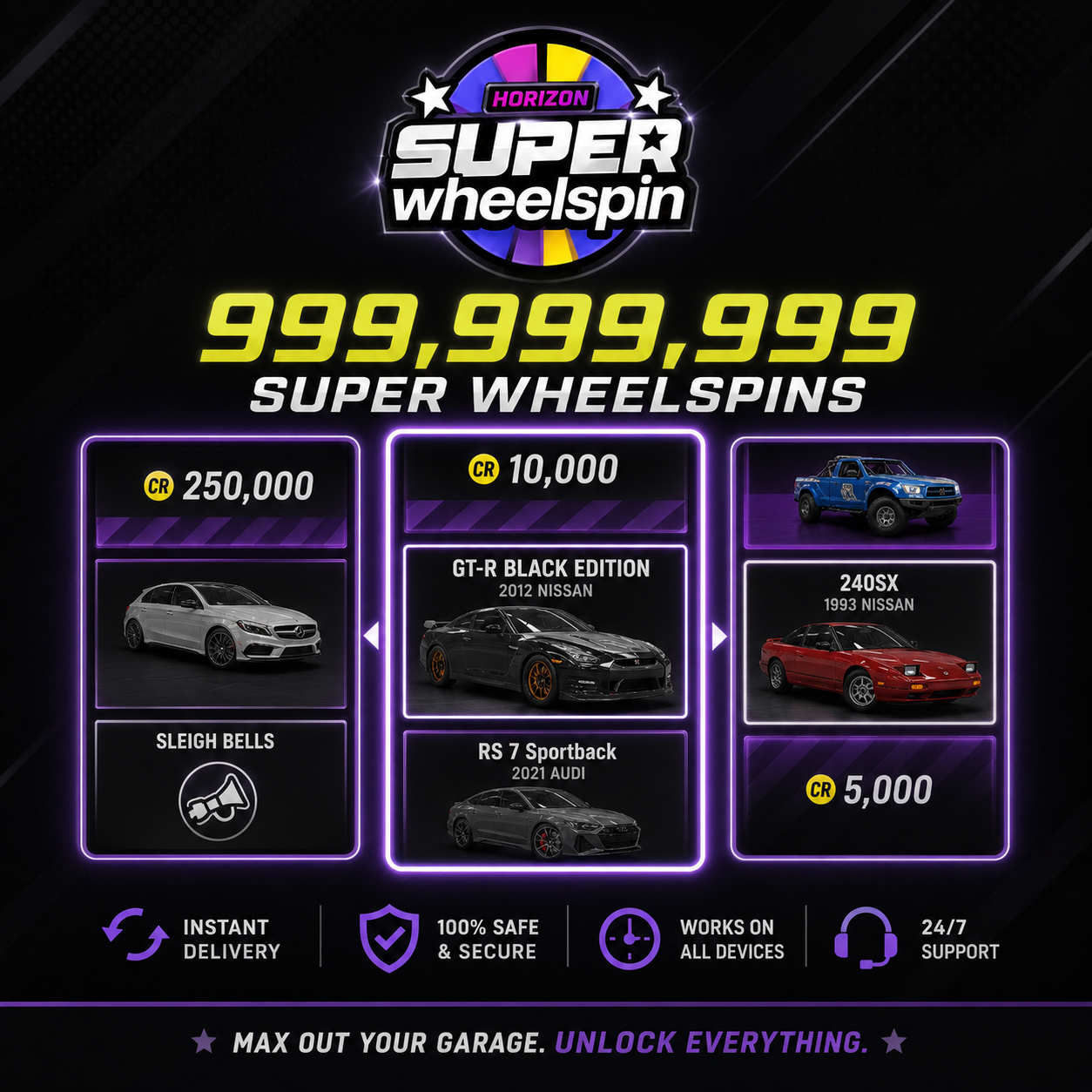 FH6 Modded Account - Super Wheelspins